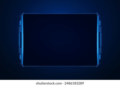 Sci fi futuristic user interface, HUD template frame design, Technology abstract background