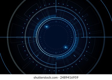 Sci fi futuristic user interface, HUD, Technology abstract background , Vector illustration.	
