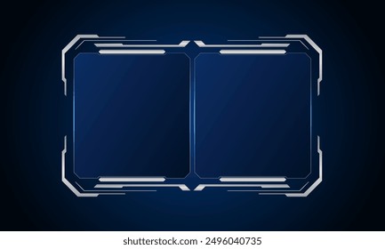Sci fi futuristic user interface, HUD template frame design, Technology abstract background	
