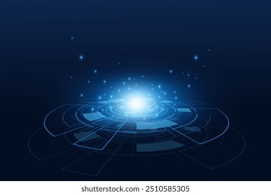 Interfaz de usuario futurista de ciencia ficción, HUD, fondo abstracto de Tecnología, Ilustración vectorial.	

