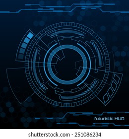Sci fi futuristic user interface. Vector illustration.