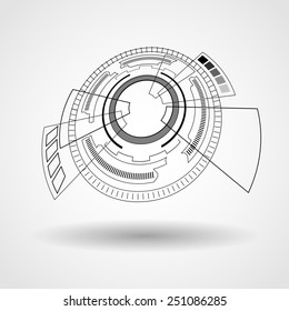 Sci fi futuristic user interface. Vector illustration.