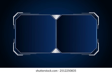 Sci fi futuristic user interface, HUD template frame design, Technology abstract background	

