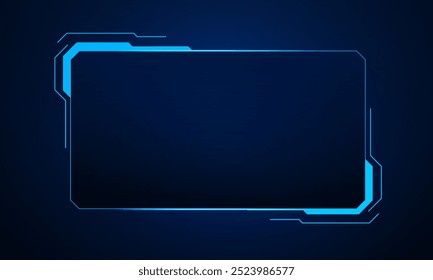 Sci fi futuristic user interface, HUD template frame design, Technology abstract background	
