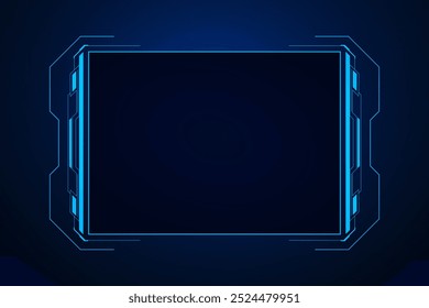 Sci fi futuristic user interface, HUD template frame design, Technology abstract background	

