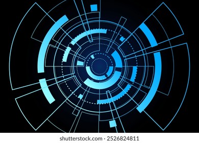 Sci fi futuristic user interface, HUD, Technology abstract background , Vector illustration.	
