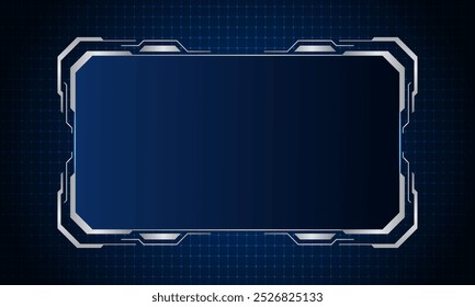 Sci fi futuristic user interface, HUD template frame design, Technology abstract background	
