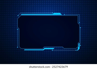 Sci fi futuristic user interface, HUD template frame design, Technology abstract background	
