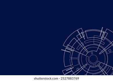 Interfaz de usuario futurista de ciencia ficción, HUD, fondo abstracto de Tecnología, Ilustración vectorial.	
