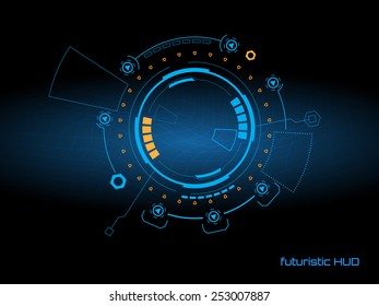 Sci fi futuristic user interface. Vector illustration.