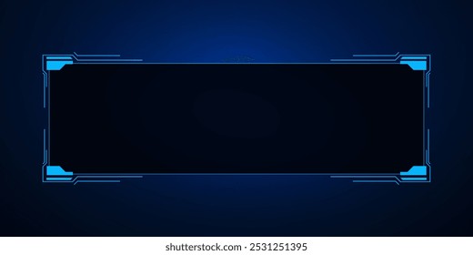 Sci fi futuristic user interface, HUD template frame design, Technology abstract background	
