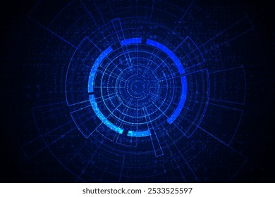 Sci fi futuristic user interface, HUD, Technology abstract background , Vector illustration.	
