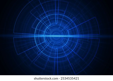 Sci fi futuristic user interface, HUD, Technology abstract background , Vector illustration.	
