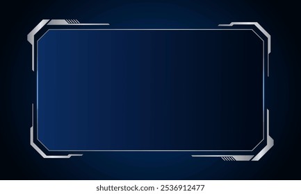 Sci fi futuristic user interface, HUD template frame design, Technology abstract background	
