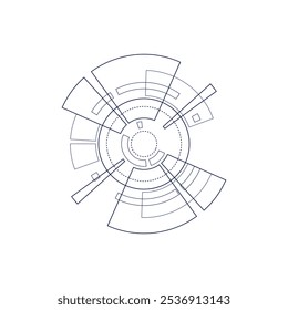 Interfaz de usuario futurista de ciencia ficción, HUD, fondo abstracto de Tecnología, Ilustración vectorial.	
