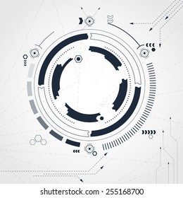 Sci fi futuristic user interface. Vector illustration.