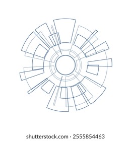 Sci fi futuristic user interface, HUD, Technology abstract background , Vector illustration.	
