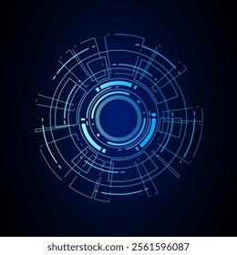 Sci fi futuristic user interface, HUD, Technology abstract background , Vector illustration.	
