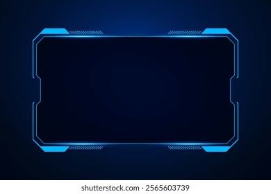 Sci fi futuristic user interface, HUD template frame design, Technology abstract background	