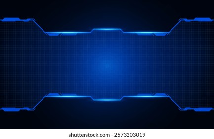 Sci fi futuristic user interface, HUD template frame design, Technology abstract background	
