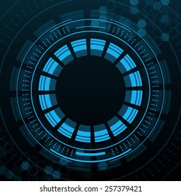 Scifi Futuristic User Interface Vector Illustration Stock Vector ...