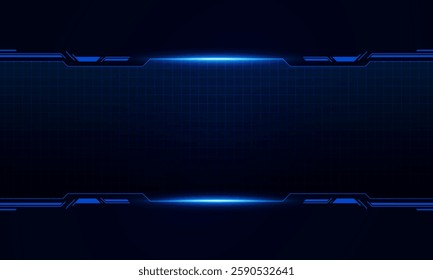Sci fi futuristic user interface, HUD template frame design, Technology abstract background	
