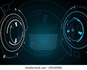 Sci fi futuristic user interface. Vector illustration.
