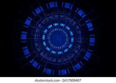 Sci fi futuristic user interface, HUD, Technology abstract background , Vector illustration.	
