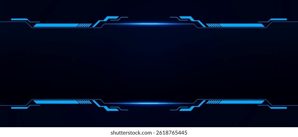 Sci fi futuristic user interface, HUD template frame design, Technology abstract background	
