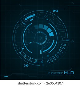 Sci fi futuristic user interface. Vector illustration.