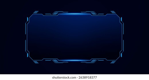 Sci fi futuristic user interface, HUD template frame design, Technology abstract background	
