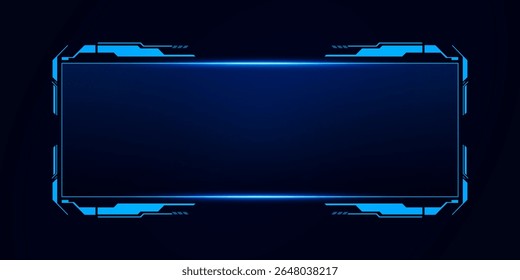 Sci fi futuristic user interface, HUD template frame design, Technology abstract background	
