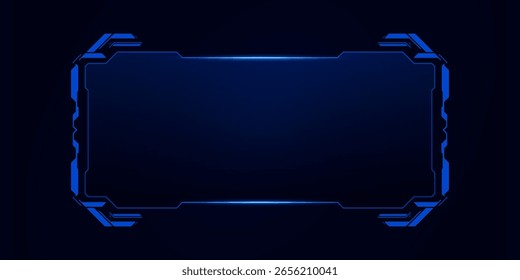 Interface de usuário futurista de ficção científica, projeto de quadro de modelo HUD, fundo abstrato de tecnologia	
