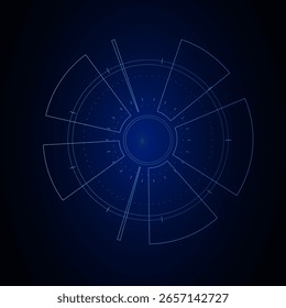 Interface de usuário futurista de ficção científica, HUD, fundo abstrato de tecnologia , ilustração vetorial.	
