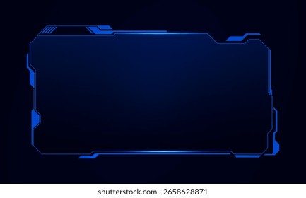 Interface de usuário futurista de ficção científica, projeto de quadro de modelo HUD, fundo abstrato de tecnologia	
