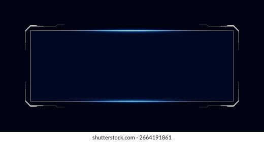 Interface de usuário futurista de ficção científica, projeto de quadro de modelo HUD, fundo abstrato de tecnologia	
