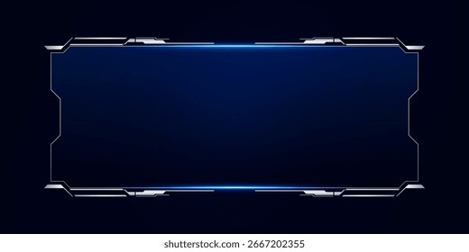Sci fi futuristic user interface, HUD template frame design, Technology abstract background	
