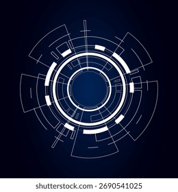 Sci fi futuristische Benutzeroberfläche, HUD, Technologie abstrakter Hintergrund , Vektorgrafik.	
