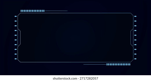 Interface de usuário futurista de ficção científica, projeto de quadro de modelo HUD, fundo abstrato de tecnologia	
