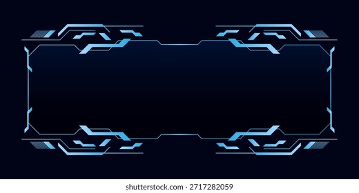 Interface de usuário futurista de ficção científica, projeto de quadro de modelo HUD, fundo abstrato de tecnologia	
