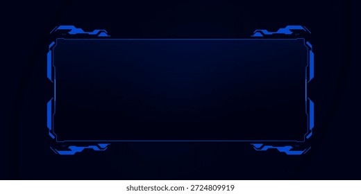 Interface de usuário futurista de ficção científica, projeto de quadro de modelo HUD, fundo abstrato de tecnologia	
