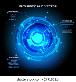 Sci fi Futuristic user interface, infographics, HUD, technology vector background