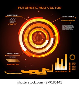 Sci fi Futuristic user interface, infographics, HUD, technology vector background