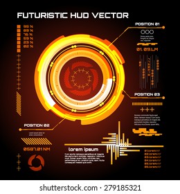 Sci fi Futuristic user interface, infographics, HUD, technology vector background