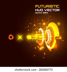 Sci fi Futuristic user interface, HUD, technology vector background