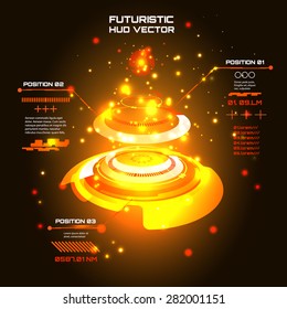 Sci fi Futuristic user interface, infographics, HUD, technology vector background