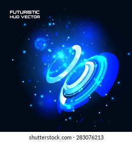 Sci fi Futuristic user interface, HUD, technology vector background