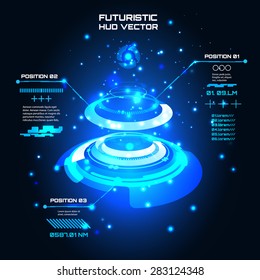 Sci fi Futuristic user interface, info graphics, HUD, technology vector background