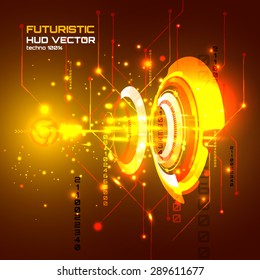 Sci fi Futuristic user interface, HUD, technology vector background
