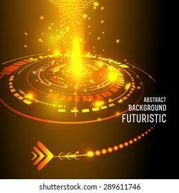 Sci fi Futuristic user interface, HUD, technology vector background